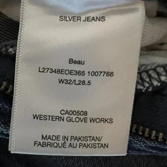 SOLD Silver Jeans Co. Beau Straight Leg W32 / L 28.5 - Picture 4 of 5